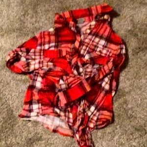 It is a super cute flannel that is super warm and can go over anything.